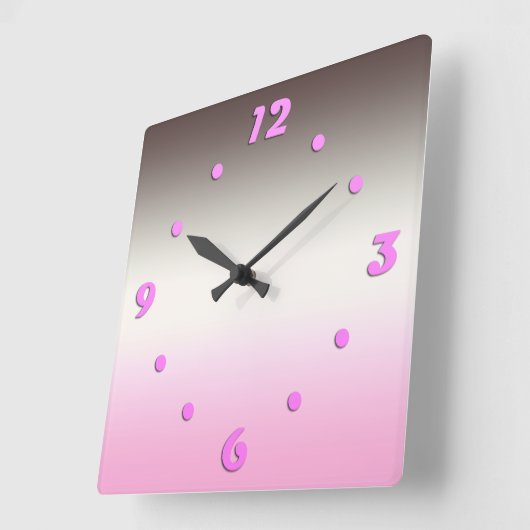 Graurosa Shadow Quadratische Wanduhr (Winkel)