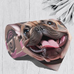 Graurosa Streifen Französischer Bulldog Hund Pet N Krawatte<br><div class="desc">Diese super niedliche Stielhunde-Krawatte ist das perfekte Geschenk für einen Hundefreund oder um Ihre Liebe für Hunde zu zeigen!</div>