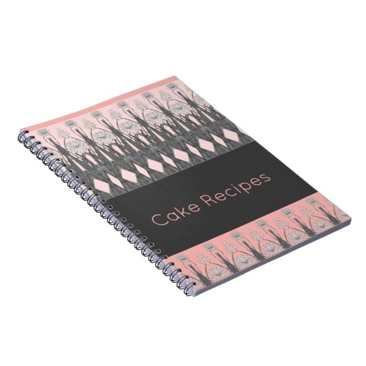 Graurosa und hellrosa Künstlerisch Notizblock (Rechte Seite)