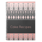 Graurosa und hellrosa Künstlerisch Notizblock (Vorderseite)