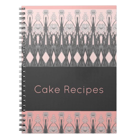 Graurosa und hellrosa Künstlerisch Notizblock (Vorderseite)