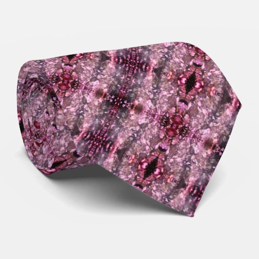 Graurosa und Schwarz Krawatte (Gerollt)