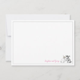 Graurosa und Weißes Hasen Einladung