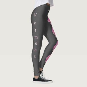 Graurosa Vermont Staat Red Clover Blume Leggings