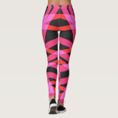 Graurosa Violet Lila Geometric Pattern Gym Yoga Leggings (Rückseite)