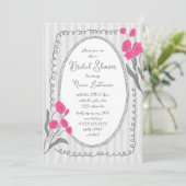 Graurosa Whimsikales Brautparty Einladung (Stehend Vorderseite)