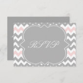 Graurosa Zickzack RSVP-Karte RSVP Karte (Vorne/Hinten)