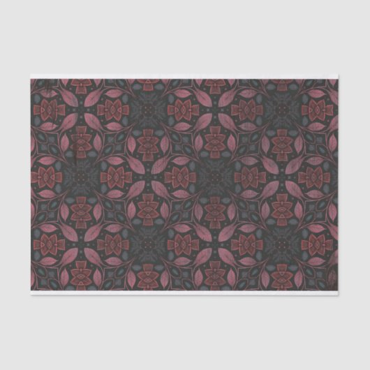 Graurosa Zierfaszinierende Symmetrie Seidenpapier (Vorderseite)