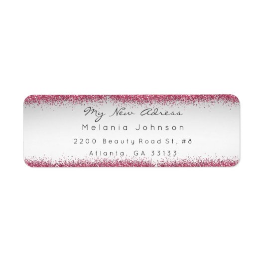 Graurosafarbener Glitzer New Adress Delicate (Vorne)