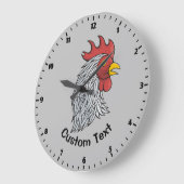 Grauroster-Kopf Große Wanduhr (Winkel)