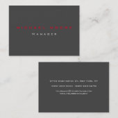 Graurot exklusiv einzigartig privat visitenkarte (Vorne/Hinten)