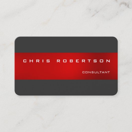 Graurote, attraktive, charmante Visitenkarte (Vorderseite)