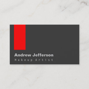 Graurote Beruflich Makeup Artist Business Card Visitenkarte