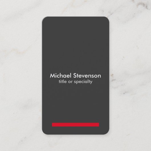 Graurote Berufliche Round-Business-Karte Visitenkarte (Vorderseite)