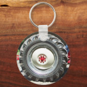 Graurotes Zugrad Schlüsselanhänger (Vorderseite)