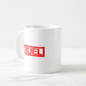 Grausame Briefmarke Kaffeetasse (Vorderseite Links)