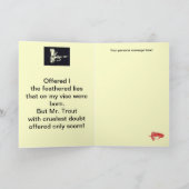 Grausame Forelle Grußkarte "Black Gnat" Karte (Innenseite)