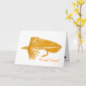 Grausame Forelle Grußkarte Karte (Gelbe Blume)