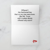 Grausame Forelle Grußkarte Karte (Innenseite)