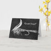 Grausame Forelle Grußkarte Karte (Gelbe Blume)