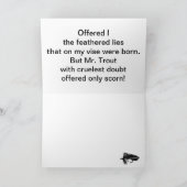 Grausame Forelle Grußkarte Karte (Innenseite)