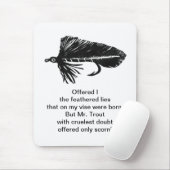 Grausame Forelle Originalkunstkunst Mixed Media Fl Mousepad (Mit Mouse)