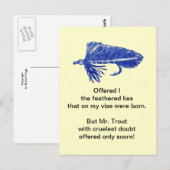 Grausame Forelle Postcard "Blue Matuka" Postkarte (Vorne/Hinten)