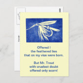 Grausame Forelle Postkarte (Vorne/Hinten)