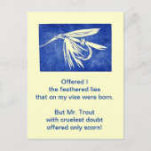 Grausame Forelle Postkarte (Vorderseite)
