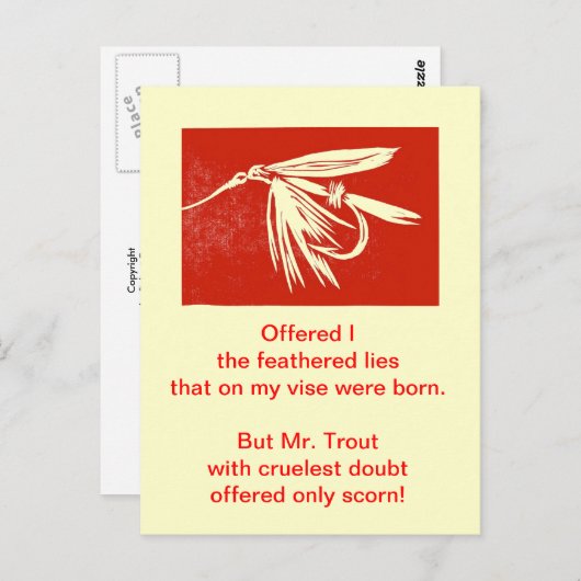 Grausame Forelle Postkarte (Vorne/Hinten)