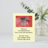 "Grausame Forelle" Postkarte "Black Gnat" (Stehend Vorderseite)