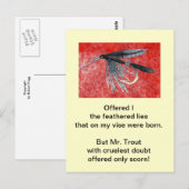 "Grausame Forelle" Postkarte "Black Gnat" (Vorne/Hinten)