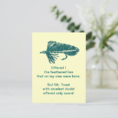 "Grausame Forelle" Postkarte "Grüne Matuka" (Stehend Vorderseite)