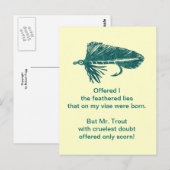 "Grausame Forelle" Postkarte "Grüne Matuka" (Vorne/Hinten)