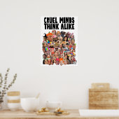 "GRAUSAME GEDANKEN SIND ÄHNLICH" PROTESTPLAKAT POSTER (Küche)
