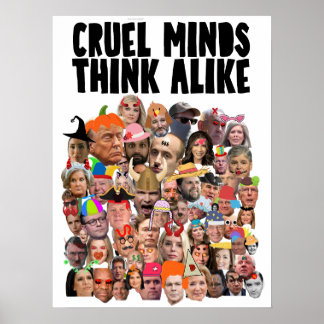"GRAUSAME GEDANKEN SIND ÄHNLICH" PROTESTPLAKAT POSTER