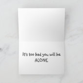 Grausame und Gemeine Valentinkarten Feiertagskarte (Innenseite)