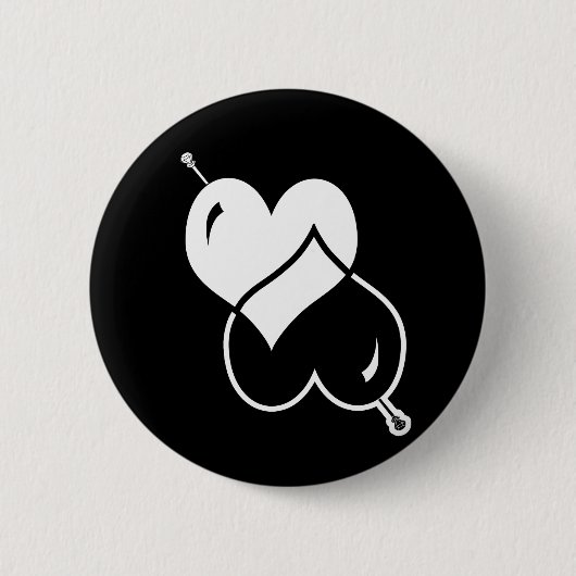 Grausamer LIEBE Knopf Button (Vorderseite)