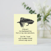 Grausamer Trout Postcard Black Matuka Postkarte (Stehend Vorderseite)