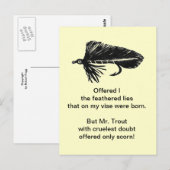 Grausamer Trout Postcard Black Matuka Postkarte (Vorne/Hinten)