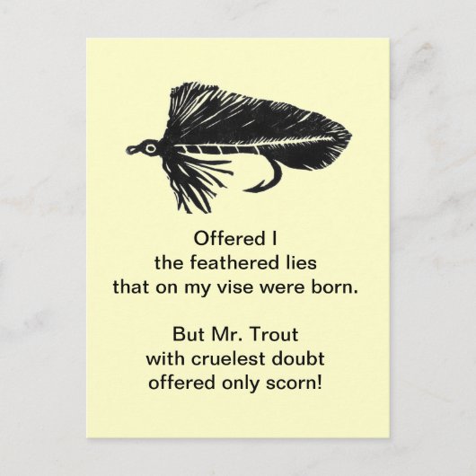 Grausamer Trout Postcard Black Matuka Postkarte (Vorderseite)
