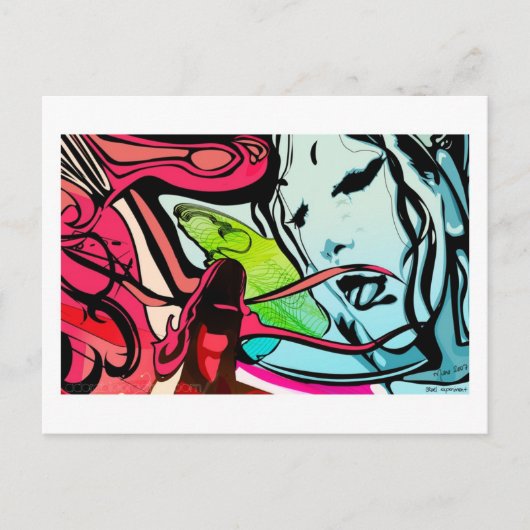 Grausames Experiment Postkarte (Vorderseite)