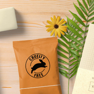Grausames freies, Veganes Kleinunternehmen Gummistempel