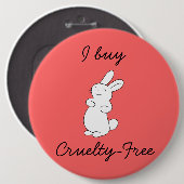 "Grausamkeit-Freier" Knopf Button (Vorne & Hinten)