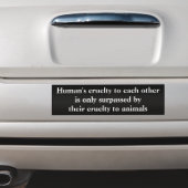 Grausamkeit veganer Tierrechte Autoaufkleber