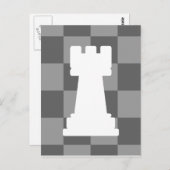 Grauschachbrett Rook Postkarte (Vorne/Hinten)