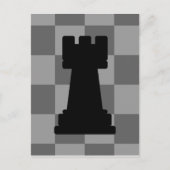 Grauschachbrett Rook Postkarte (Vorderseite)