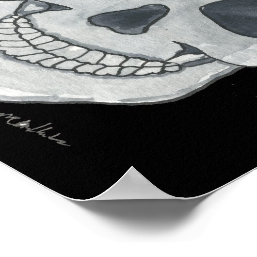 Grauschädel 11 Zoll x 8,5 Zoll Poster (Ecke)