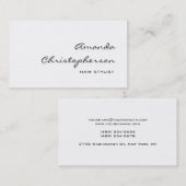 Grauschattenweiße Friseur-Stylist-Visitenkarte Visitenkarte (Vorne/Hinten)