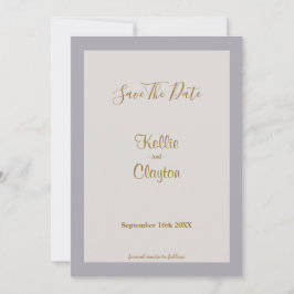 Grauschattierungen Save the Date Gerahmt